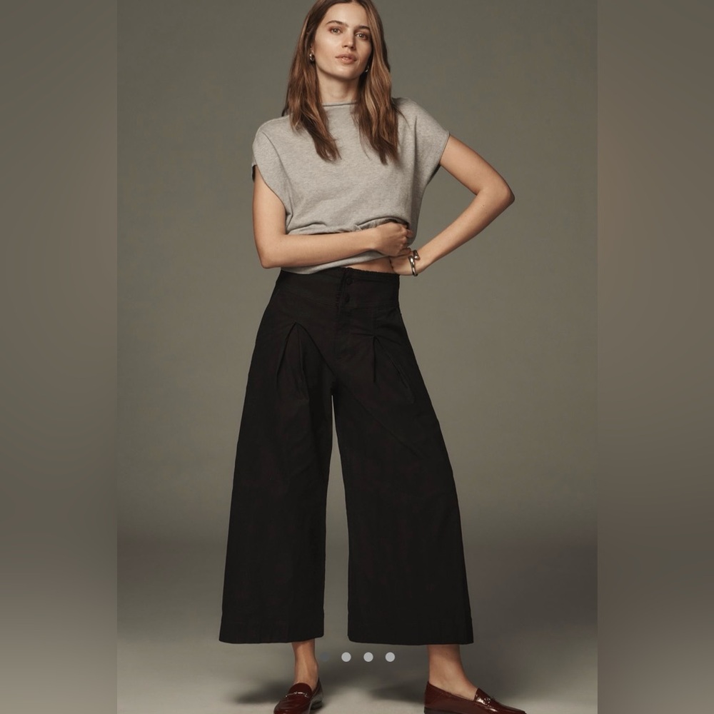 Maeve A-Line Yoke Culotte Pants - Picture 2 of 10